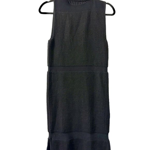 Helmut Lang For Intermix Womens Turtleneck Sweater Dress Slits Wool Blend P - Picture 4 of 5